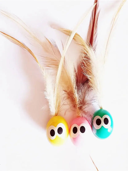 Katten Speelballetjes met Veerstaartjes – Stimuleert Instinctief Spel & Versterkt de Band