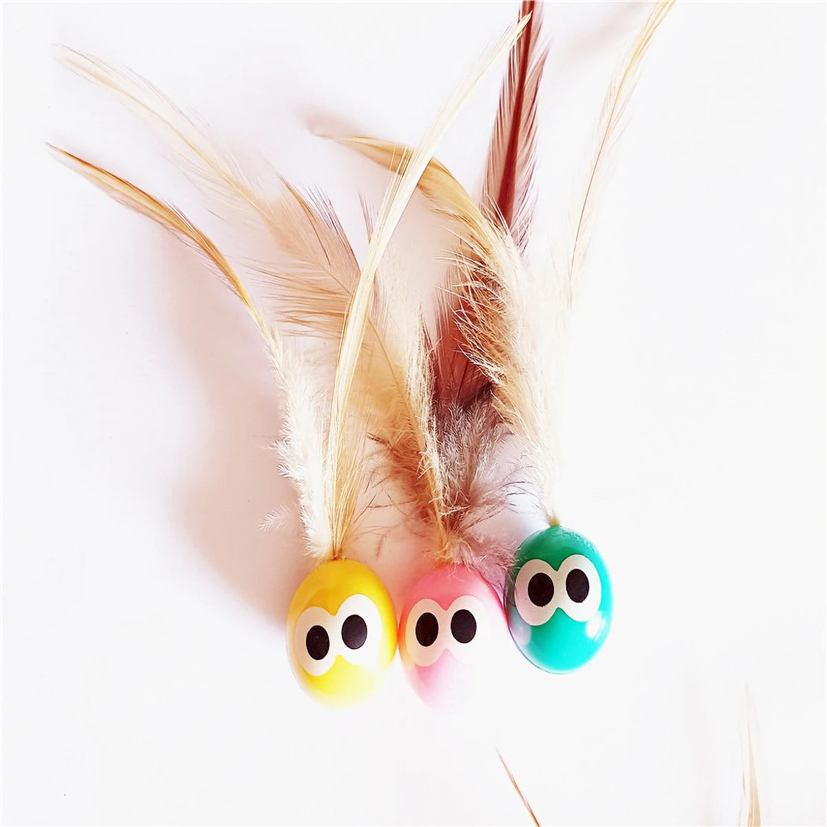 Katten Speelballetjes met Veerstaartjes – Stimuleert Instinctief Spel & Versterkt de Band