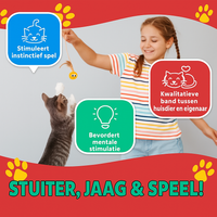 Katten Speelballetjes met Veerstaartjes – Stimuleert Instinctief Spel & Versterkt de Band